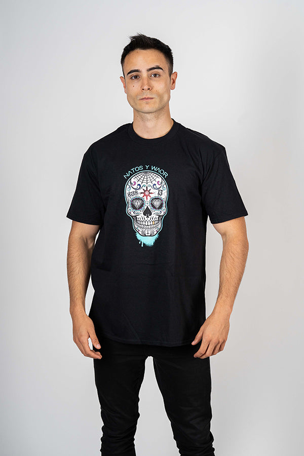 CAMISETA CALAVERA MEX. NEGRA