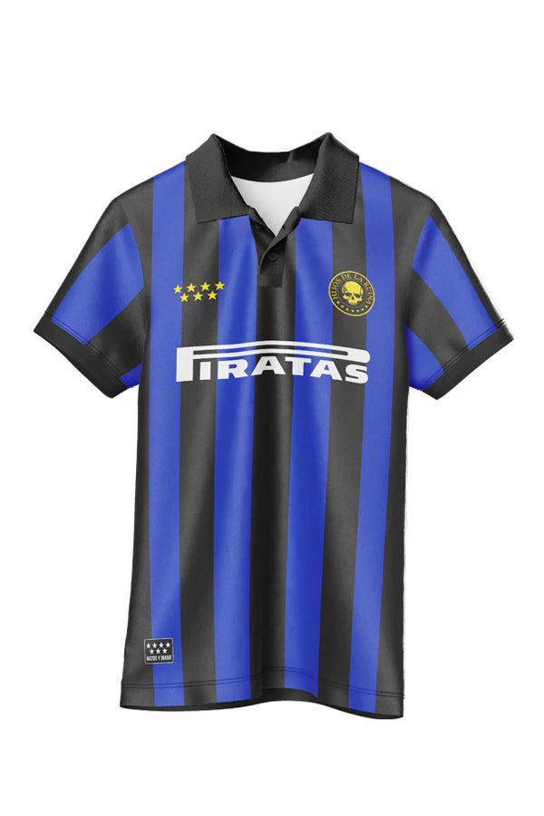 CAMISETA FÚTBOL PIRATAS AZUL/NEGRA