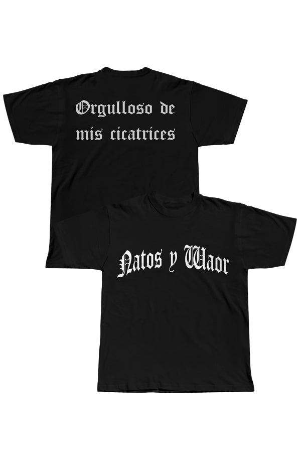 CAMISETA ORGULLOSO BLANCO/NEGRA
