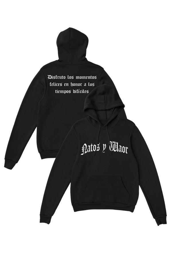 SUDADERA DISFRUTO BLANCO/NEGRA